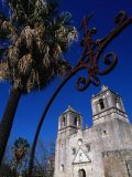Mission Conception through Wrought Iron Gate, San Antonio, Texas