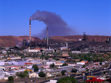 Buy Smoke Billowing from a Smelter Stack with Mt. Isa in the Foreground, Australia at AllPosters.com