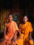Two Novice Monks from Phnom Penh, Cambodia