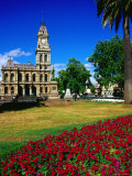 Buy Floral Display with Bendigo's Old Post Office Building in Background, Bendigo, Victoria, Australia at AllPosters.com