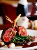 Rack of Lamb at European Restaurant in Spring Street, Melbourne, Victoria, Australia