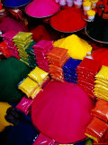 Buy Coloured Powders for Sale at Gulmandi Road Bazaar, Aurangabad, Maharashtra, India at AllPosters.com