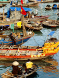Trading on Boats in Halong Bay, Dao Cat Ba, Hai Phong, Vietnam