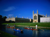 Buy King's College Chapel and Punts on River, Cambridge, Cambridgeshire, England at AllPosters.com