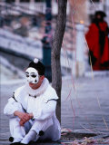 Buy Character from Commedia Dell'Arte in Pierrot Mask, Venice, Italy at AllPosters.com