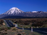 Buy Rangipo Desert with Snow Capped Mount Ngauruhoe in Background, Manawatu-Wanganui, New Zealand at AllPosters.com