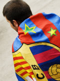 Fc Barcelona Foolball Fan at the Camp Nou Stadium, Barcelona, Catalonia, Spain