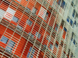 Facade Detail of the Torre Agbar, Barcelona, Catalonia, Spain