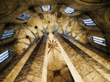 Vault Detail of the Esglesia de Santa Maria del Mar, Barcelona, Catalonia, Spain