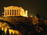 Acropolis at Night Seen from Filopappou Hill, Athens, Attica, Greece