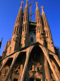 Western Facade of Gaudi's Sagrada Familia, Barcelona, Catalonia, Spain