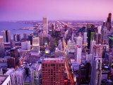 Cityscape from Observation Deck of Hancock Tower, Chicago, Illinois