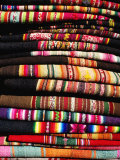 Buy Stack of Woven Cloth, La Paz, Bolivia at AllPosters.com