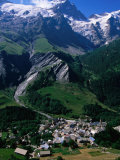 Le Chazalet, La Grave Village Below, with la Meije Rhone-Alpes, France