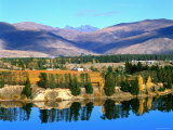 Buy Bannockburn, Reflections in Lake Dunstan and Hector's Range, New Zealand at AllPosters.com