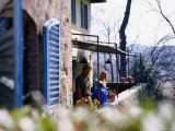 Buy Family on Terrace of Villa, Livorno, Tuscany, Italy at AllPosters.com
