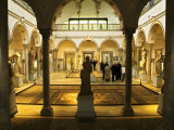Statues and People Inside Bardo Museum, Tunis, Tunisia