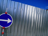 Buy Sign in Front of Fence, Copenhagen, Denmark at AllPosters.com