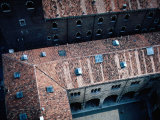 Looking Down on the Courtyards and Tiled Roofs on the Piazza Dei Signori in Verona, Veneto, Italy