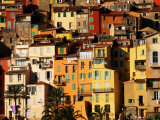 Colourful Houses Clustered on Hillside, Menton, Provence-Alpes-Cote d'Azur, France