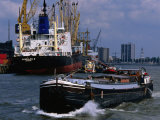 Buy Ships in Rotterdam Harbour, Rotterdam, South Holland, Netherlands at AllPosters.com