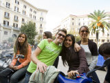 Buy Teenagers Hanging Out in Piazza Vanvitelli, Vomero, Naples, Campania, Italy at AllPosters.com