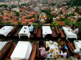 Buy Diners in Park Princeva Restaurant, Muslim-Croat Federation, Bosnia-Hercegovina at AllPosters.com