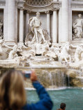 Buy Woman Taking Photo of Trevi Fountain, Rome, Lazio, Italy at AllPosters.com
