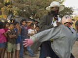 Street Performer Entertaining Children, Granada, Nicaragua