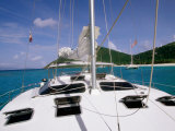 Deck, Mast and Rigging of Bare Boat Charter Catamaran, Tortola, Virgin Islands