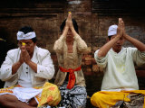 Buy People Praying at Holy Water Ceremony at Spring Water Temple, Tampaksiring, Bali, Indonesia at AllPosters.com
