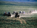 Buy Dusty Horse Carriage Trek, Mormon Pioneer Wagon Train to Utah, Near South Pass, Wyoming at AllPosters.com