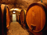 Aging Barrels in Castellina in Chianti Enoteca, Chianti, Tuscany, Italy