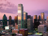 Downtown at Dusk from Reunion Tower, Dallas, Texas