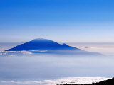 Peak of Mt. Meru Poking through Clouds, Mt. Kilimanjaro National Park, Kilimanjaro, Tanzania