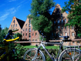 Bicycles in Front of Salzspeicher, Lubeck, Schleswig-Holstein, Germany