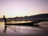 Buy Fisherman on Inle Lake at Sunset, Myanmar at AllPosters.com