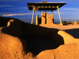 Buy Shelter over Ruin with Shadowed Rocks in Foreground, Casa Grande Ruins National Monument, Arizona at AllPosters.com