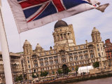 Port of Liverpool Building from the Mersey Ferry, Liverpool, England