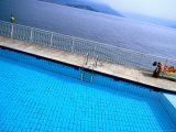 Buy Pool of Hotel la Palma Next to Lake Maggiore, Stresa, Piedmont, Italy at AllPosters.com