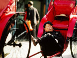 Rickshaw Puller at Star Ferry Pier, Hong Kong, China