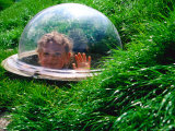 Buy Young Boy Playing Inside Rabbit Labyrinth at Copenhagen Zoo, Copenhagen, Denmark at AllPosters.com