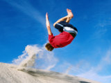 Buy Man Somersaulting Down Dunas de Soledad Sand Dune, Guerrero Negro, Baja California Sur, Mexico at AllPosters.com