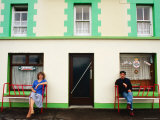 Buy Man and Woman Sitting Outside Pub Entrance, Adrigole, Munster, Ireland at AllPosters.com