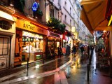Qaurtier , Latin Quarter at Night, Rue de la Huchette, Paris, Ile-De-France, France