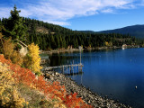 North Shore Houses by Lake, Lake Tahoe, California