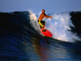 Surfer on Wave Known as Hollow Trees, Mentawai Islands, Sumatra, Indonesia