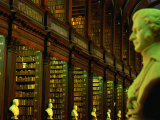 Bust in Longroom of Old Library in Trinity College, Dublin, Leinster, Ireland
