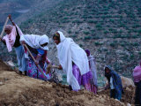 Women Repairing Road on Hillside, Eritrea