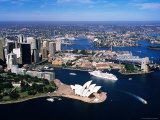 Sydney Harbour, with Opera House and Ms Europa in Centre, Sydney, New South Wales, Australia